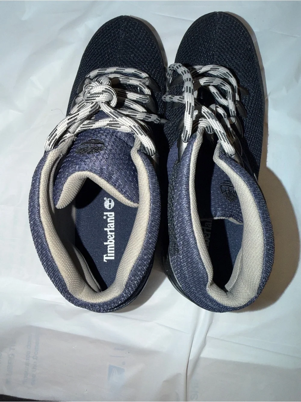 Timberland Men’s Hiking Boots Shoes Navy Blue Black Gum Sole Size 9 A1G98